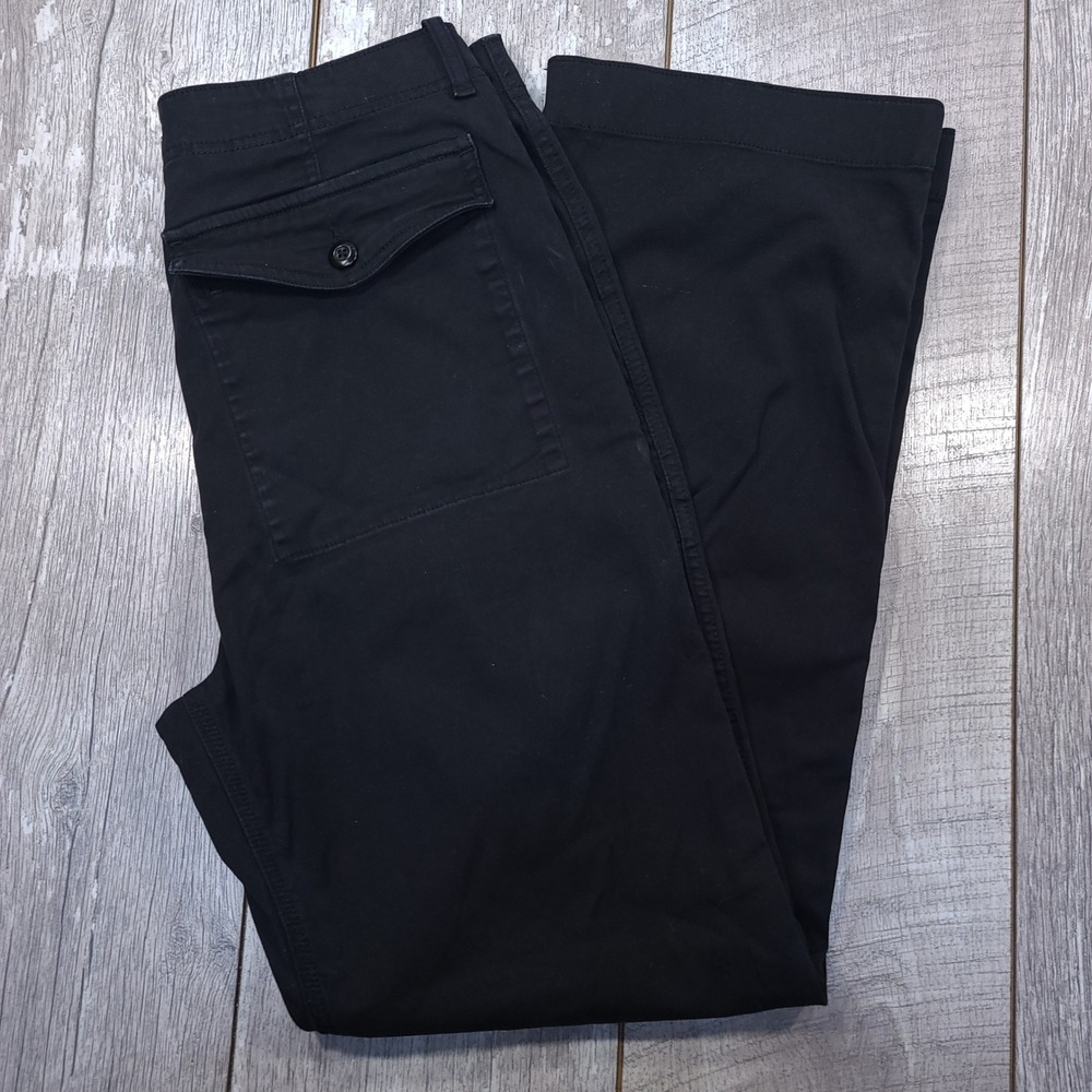 DU/ER Live Lite Utility Pants Womens 31x30 Black Wide Leg Field Pockets
